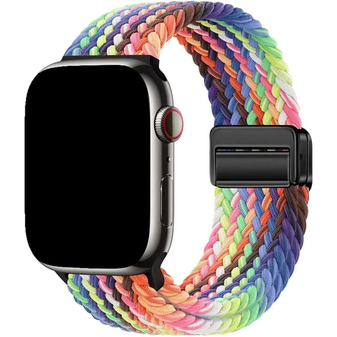 2+1 | Apple Watch Bandje Zyra - Nylon - Regenboog