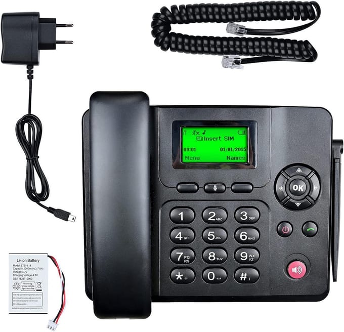 Draadloze Vaste Telefoon met Dual SIM en Nummerherkenning