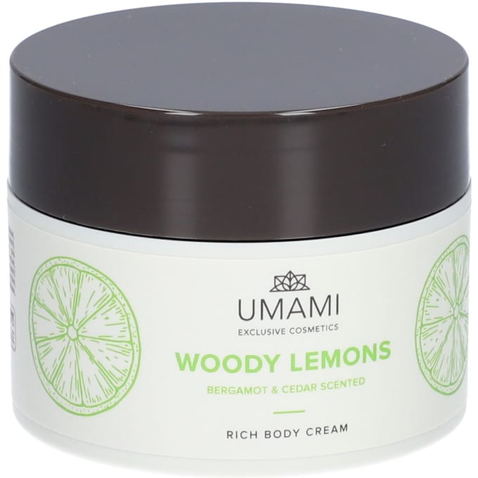 Umami Woody Lemons Rich Body Cream Bergamot & Ceder 250 Crème