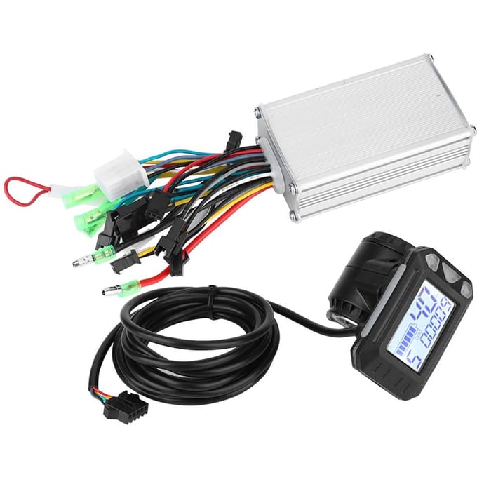 Kit de contrôleur sans balais pour vélo électrique, écran LCD étanche(350W36V ) white