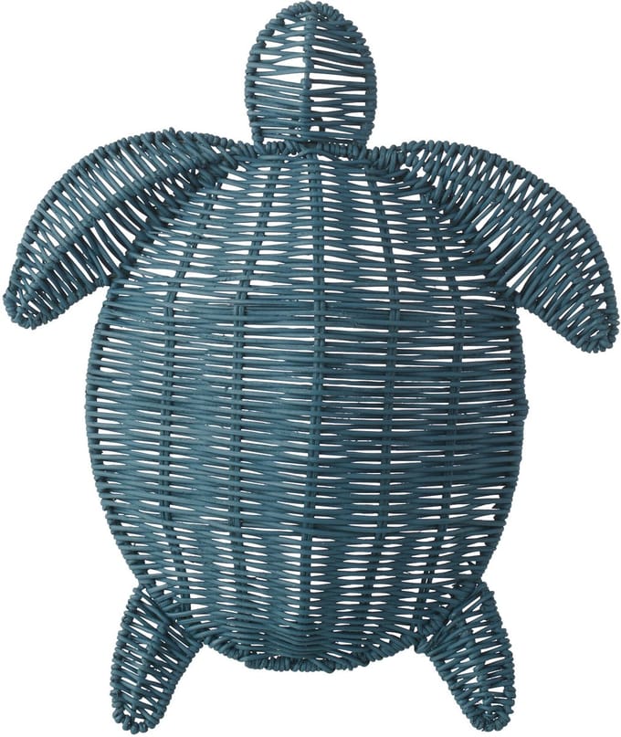 J-Line wanddecoratie Schildpad - ijzer - donkerblauw - small