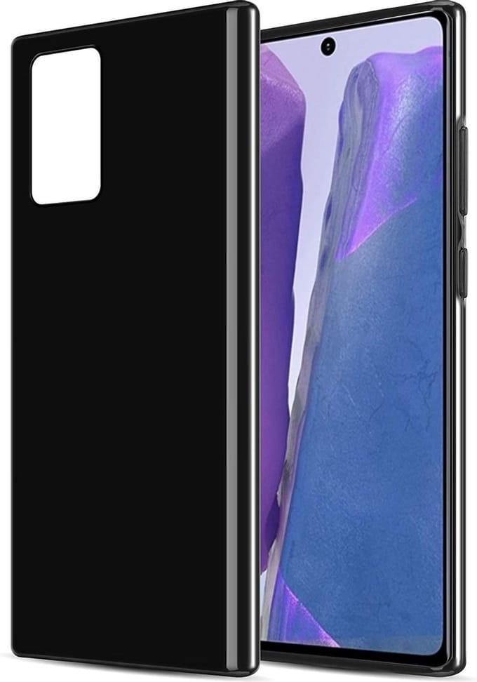 Flexibele achterkant Silicone hoesje zwart Geschikt voor: Samsung Galaxy Note 20