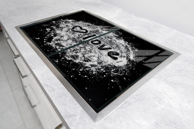 TMK ArtDeko - Glazen Snijplank - 2x 35x52 cm - Hartvormig - Veilig