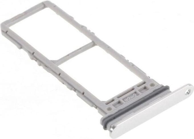 Simkaart houder geschikt voor Samsung Galaxy Note 10 N970 - Duo Simcard Holder - Zilver