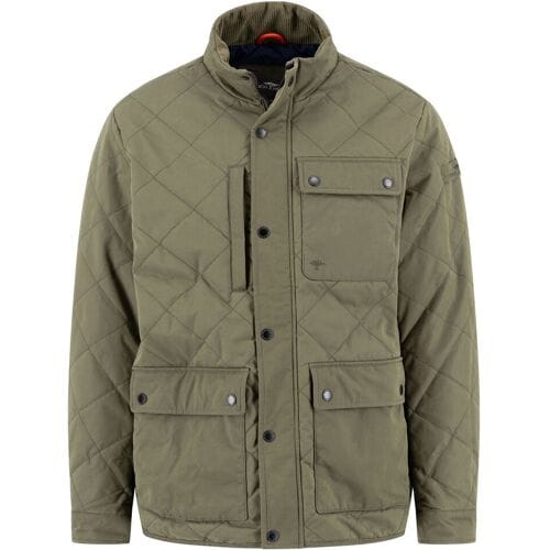 Fynch-Hatton Quilted Diamond Texture Fieldjacket Dusty Forest / male