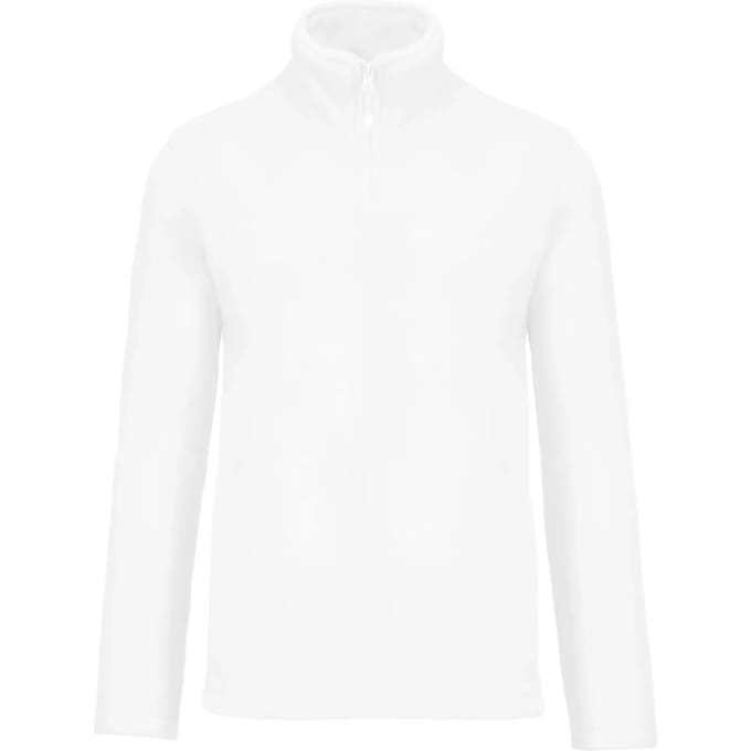 Fleecevest 'Enzo' met ritskraag merk Kariban maat M White