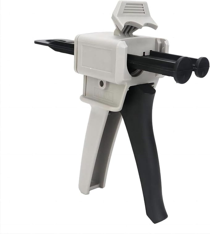Epoxy Lijmpistool - Lijm Applicator - Universeel Lijmen - Verstelbare Verhoudingen - 50ML - Zwart