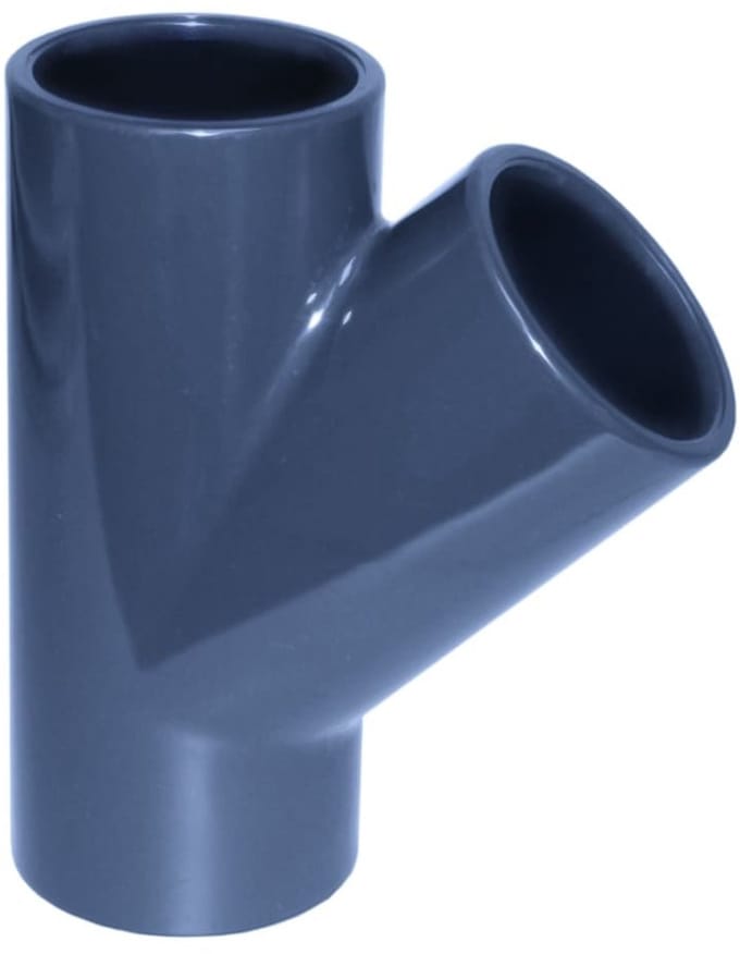 PVC Fittingen, 45° T-stuk 25mm, PVC Lijmfittingen