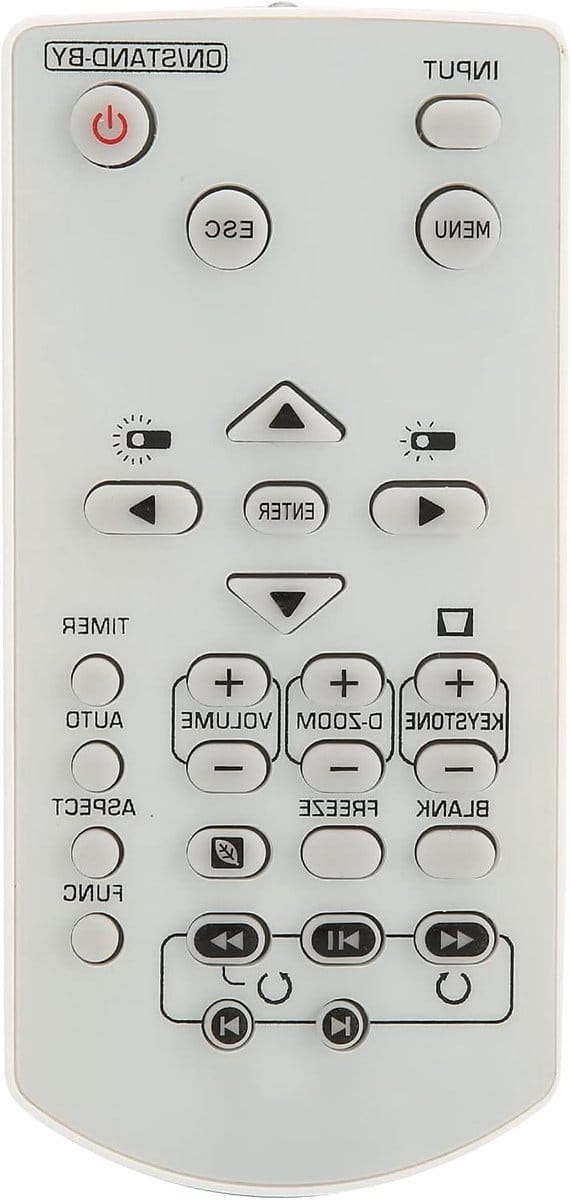 Projector Afstandsbediening - Universele Controller - Projector Bediening - Grote Knoppen Ergonomisch - 10 Meter Bereik - Zwart