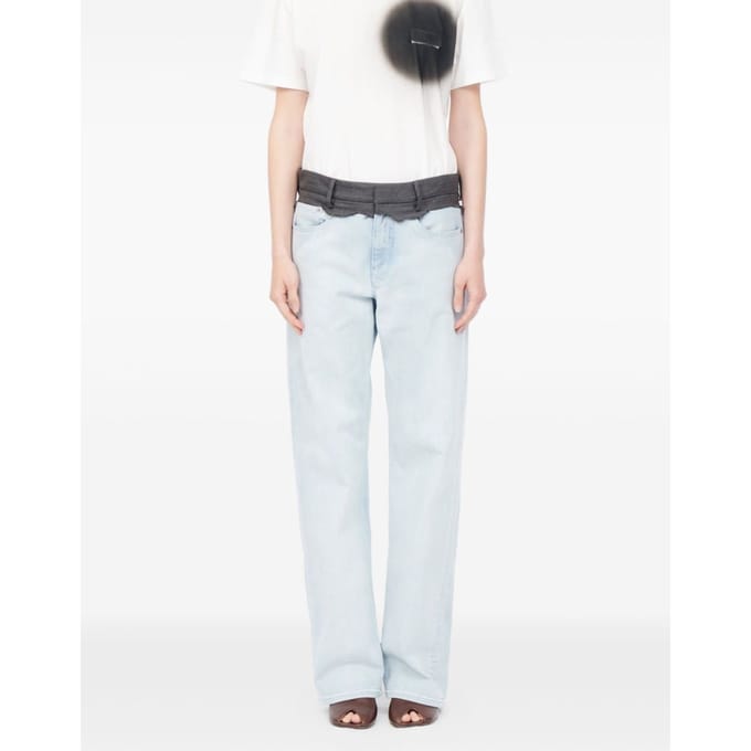 mm6 maison margiene jeans band taille vrouw blauw