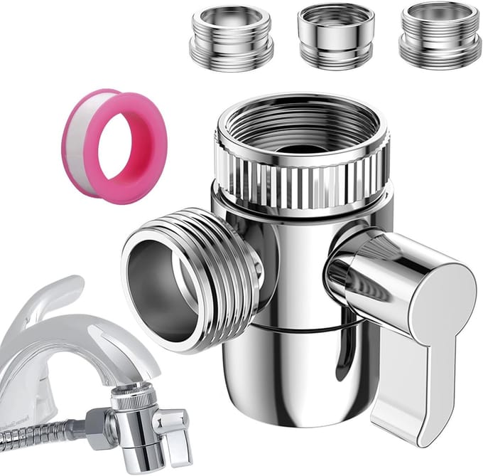 3-weg omstelventiel G1/2 met adapter M22-M24 M22-G1/2