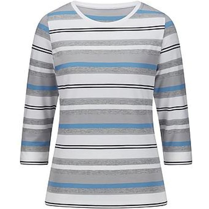 Shirt ronde hals Van Peter Hahn blauw