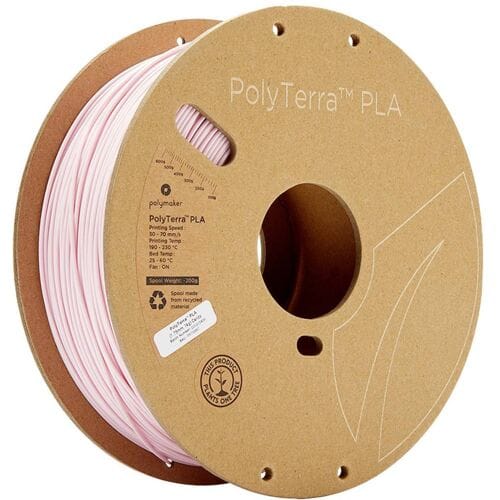 Polymaker 70867 PolyTerra PLA Filament PLA kunststof Gering kunststofgehalte 1.75 mm 1000 g Pastelroze 1 stuk(s)