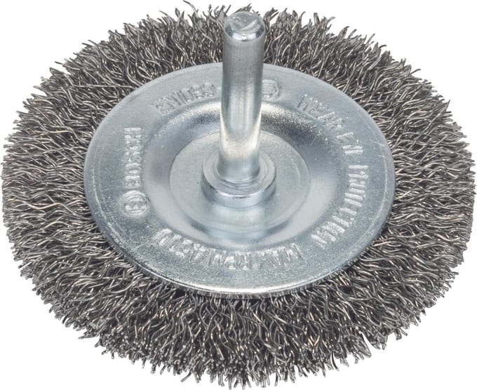 6MM SCHIJFBORSTEL 70 GEGOLFD 0.3 INOX