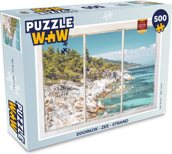 Puzzel Doorkijk - Zee - Strand - Legpuzzel - Puzzel 500 stukjes