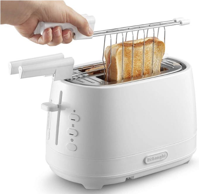 De'Longhi CTLAP2203.W Broodrooster 2 Sneden Wit 550 W