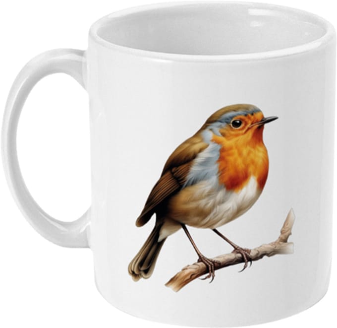 Geurfruit - Mok - Design - Vogel - Roodborstje - Vaatwasser - Magnetron