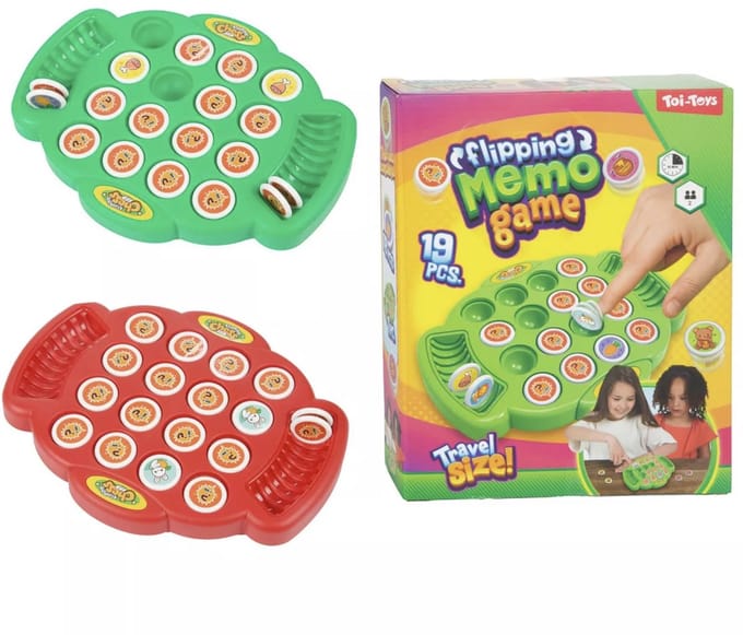 Memory geheugenspel reisformaat – Memo Flip Over – compact memory spel – kaartspel voor kinderen – reisspel