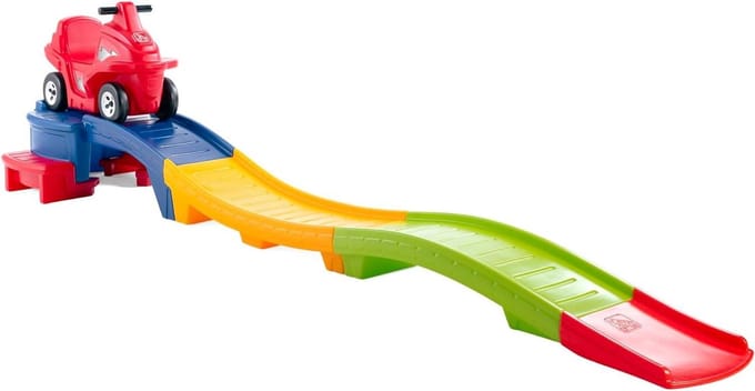 Kinderachtbaan - Loopauto achtbaan - Buiten spelen - 27 meter lange baan - 279 cm - Meerkleurig