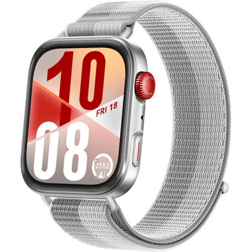 HUAWEI WATCH FIT 4 - Grijs nylon geweven Horlogeband - Ultra Slank design | Geavanceerde sportmodi | Tot 10 dagen batterijduur | Compatibel met iOS & Android