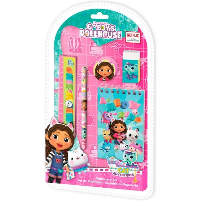 Gabby's Dollhouse schrijfwarenset - 5 delig