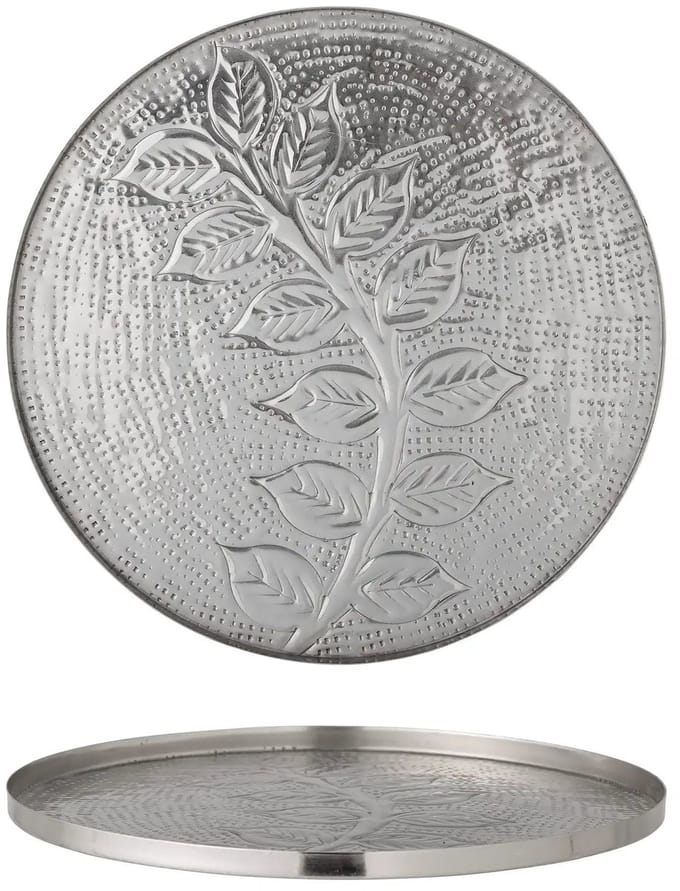 Bloomingville Dienblad metaal zilver Leila 30cm