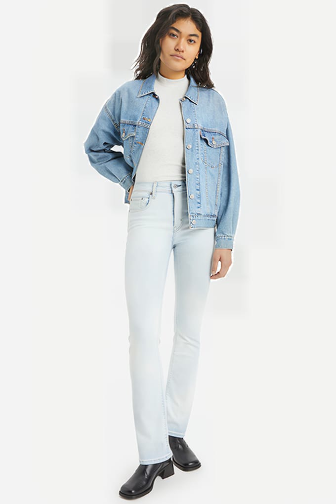 Levi's 725 Flared Jeans White Taglia: W24L32 | Pantaloni larghi Outlet | Donna | Bianco