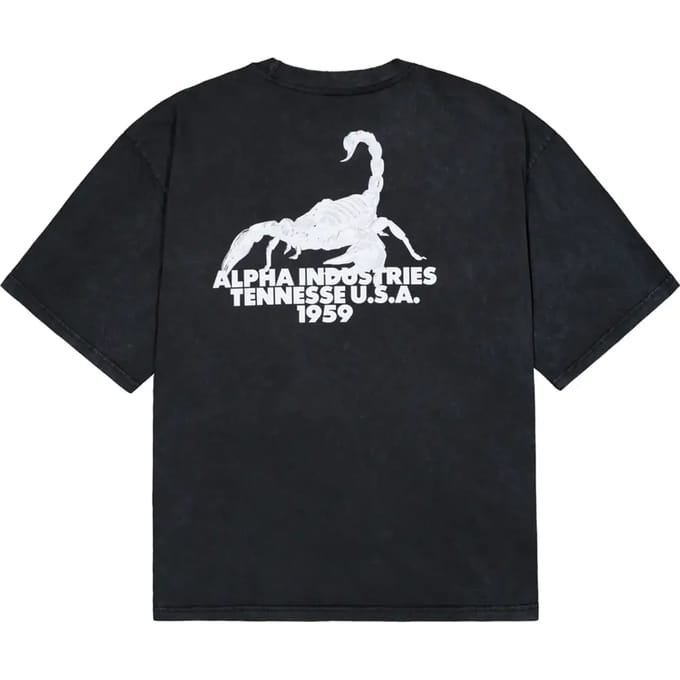 T-shirt met print op de rug Alpha Industries US Scorpion