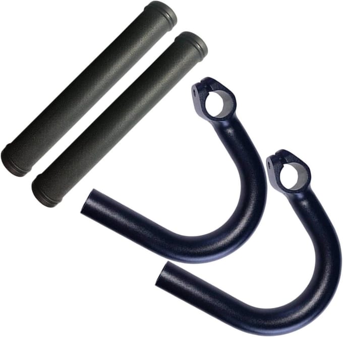 Fietsstuuruiteinden - Stuurverlenging handgrepen - Comfortabel fietsen - Aluminiumlegering constructie - 22.2 mm diameter - Zwart