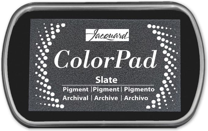 Jacquard inktkussen ColorPad pigment Slate - langzaam drogend grijs.
