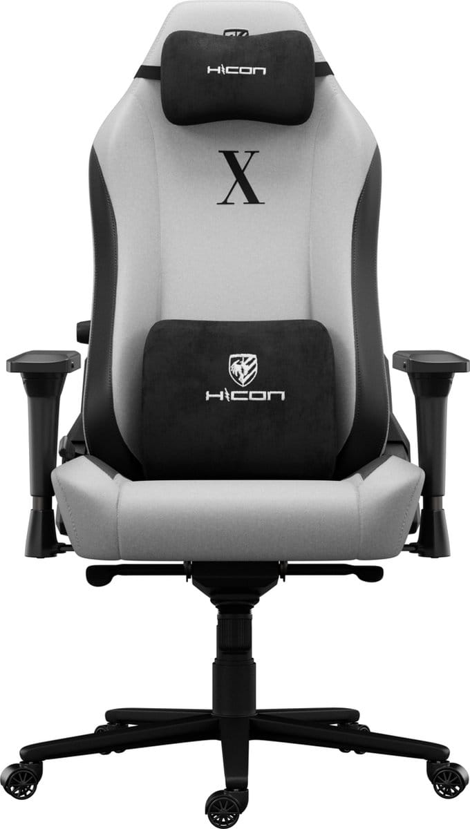 Gamestoel - Gaming Zetel - Gaming Stoel - Gaming Chair - Lumbar Support - HICON Apex Fury - Grijs