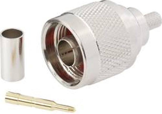 BKL Electronic 0404074 0404074 N-connector Stekker, recht 50 Ω 1 stuk(s)
