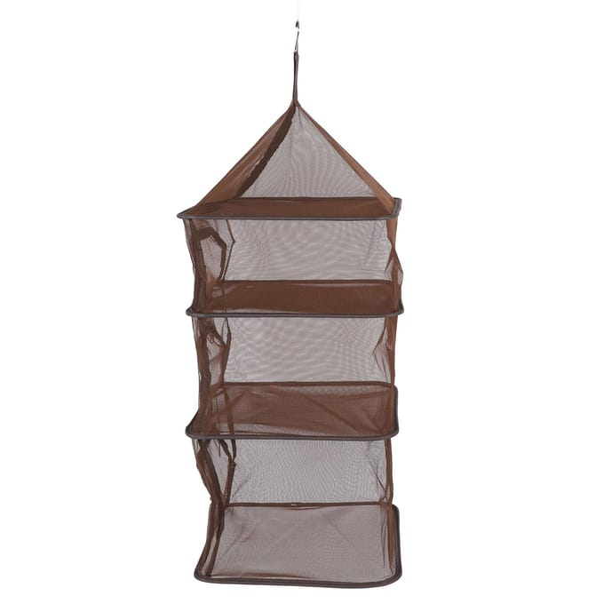 Hangend Droognet Opvouwbaar 4 Laags Draagbaar Multifunctioneel Mesh Droogrek voor Vis Groente koffie