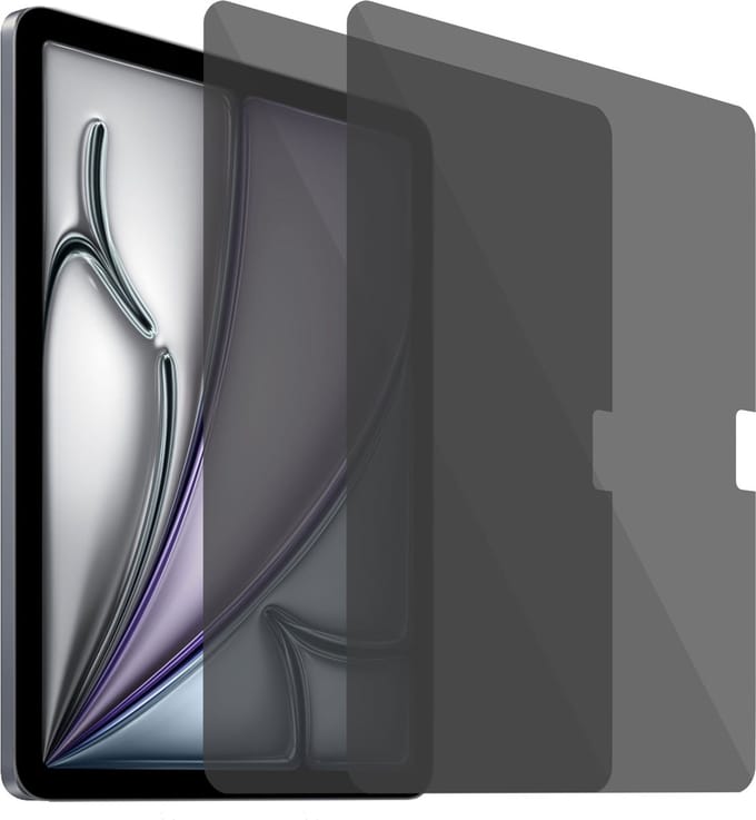 2x Privé Screenprotector Geschikt voor Apple iPad Air 11 2025 M3 / 2024 Screenprotector - Privacy Beschermglas - Privacy Proteqt+