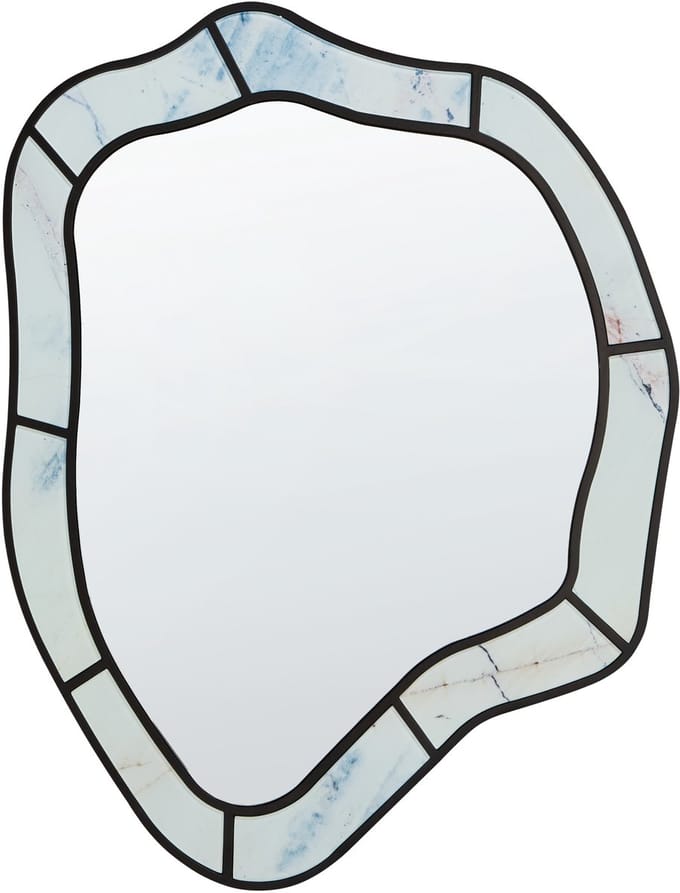 LIVERDUN - Wandspiegel - Lichtblauw - Glas/MDF