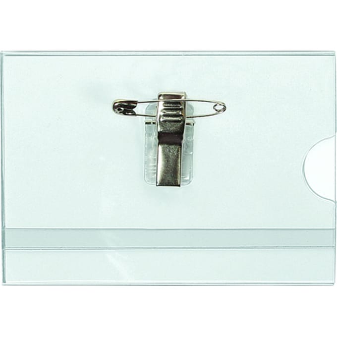 Badge Quantore met clip en speld 60x90mm