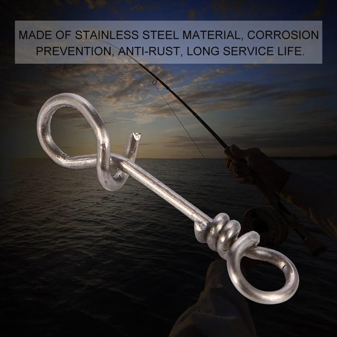 50 Pièces Clip de Connexion Rapide en Acier Inoxydable Haute Résistance Accessoire de Pêche(4 #) gray