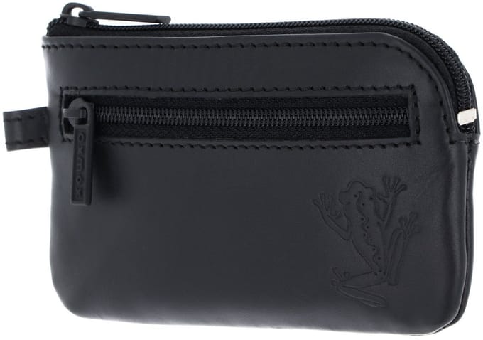 oxmox Leren sleutelgeval Leather Keyholder Frog 2.0 Embossed Black zwart