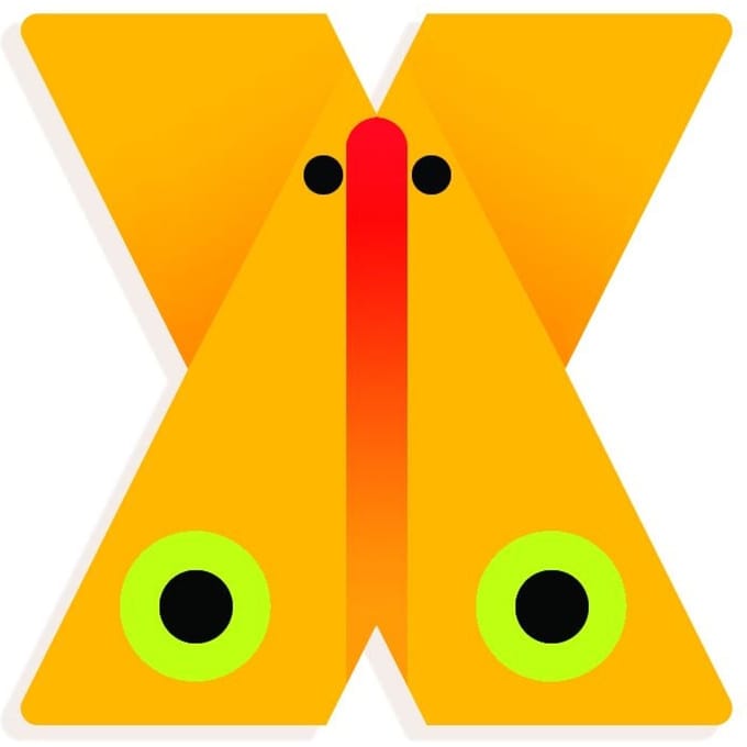 DJECO houten letter designed animal X