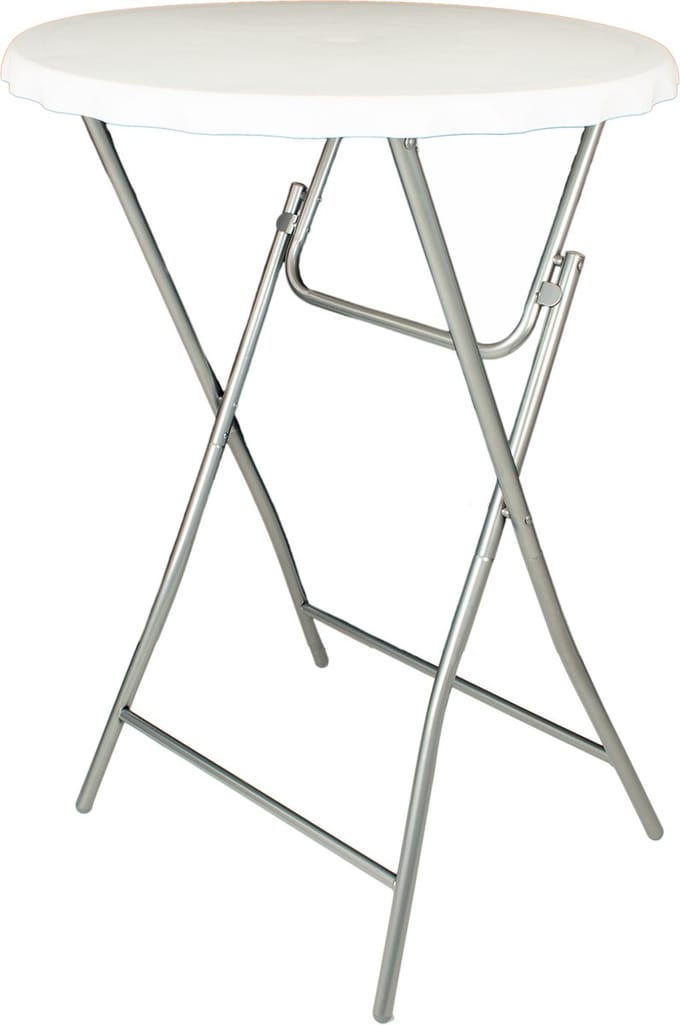 V-part - Statafel 3-delig- Wit - ∅80cm - inklapbaar - partytafel - bartafel