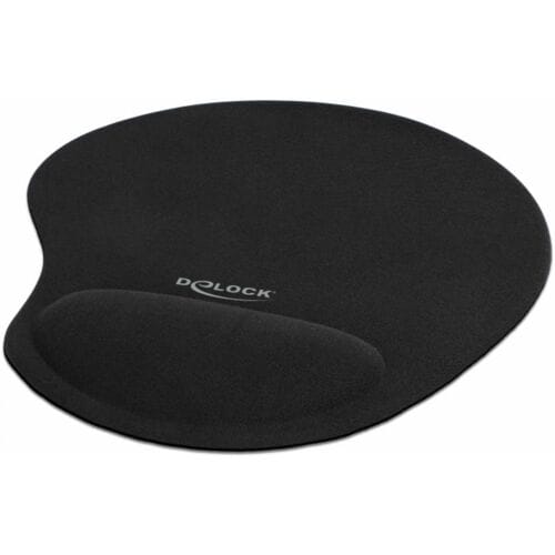 Delock 12040 Muismat met polssteun Zwart