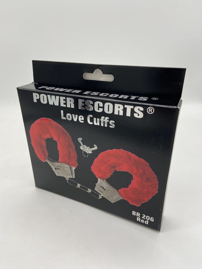 BR206RED – Power Escorts Love Cuffs Rode Gevoerde Handboeien