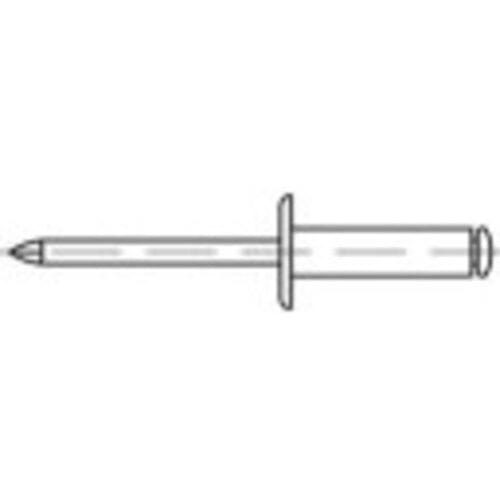 TOOLCRAFT 160021 Open popnagel (Ø x l) 3.2 mm x 10 mm Aluminium Staal 500 stuk(s)