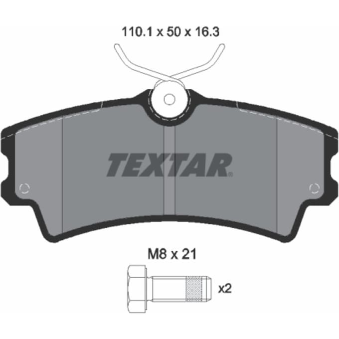 Remblokset TEXTAR 2430201, voor