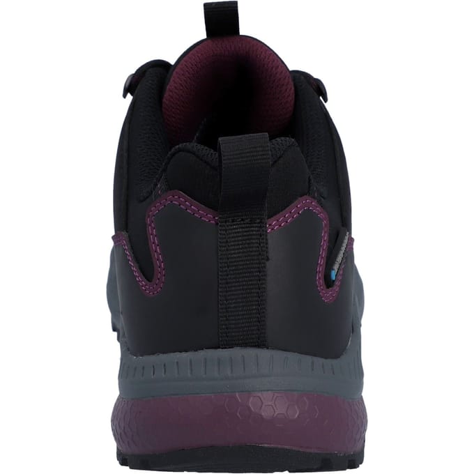 Hi-Tec Stealth Low Womens Polyester Dames Zwarte/paarse Wandelschoenen