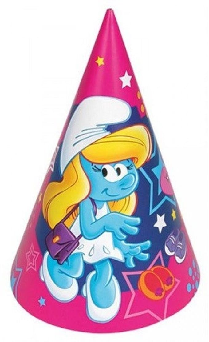 Feesthoedjes - Smurfin - Papieren - 6 stuks - Amscan