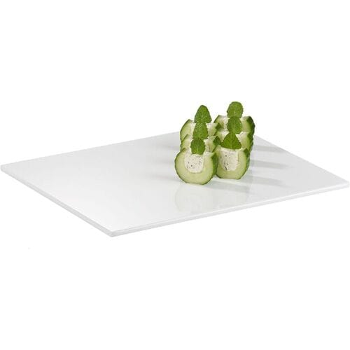 GGM Gastro (6 Stück) GN-Tablett 1/2 - ZERO - Melamin - Höhe: 15mm - Weiß