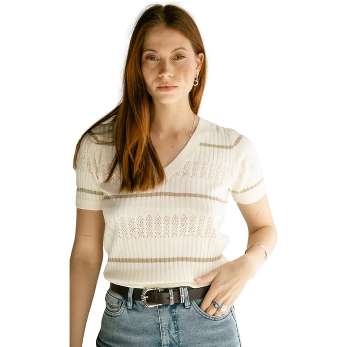 Dames-T-shirt Freeman T Porter Polane Fancy Rib