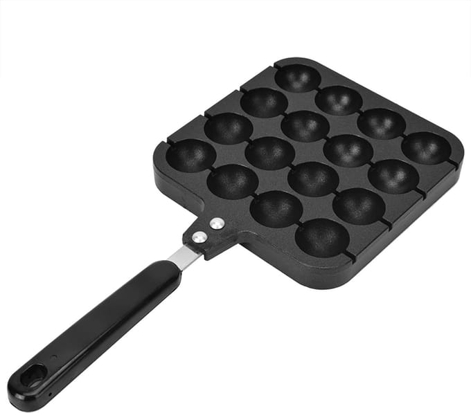 Takoyaki Pan - Pancake Maker - Snacks Maken - Antiaanbaklaag - 32.5 cm Lengte - Blauw