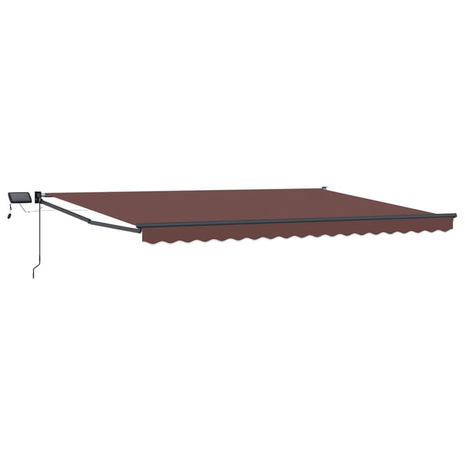 vidaXL - Handbediende - luifel - met - LED's - 4,5 - × - 3 - m
